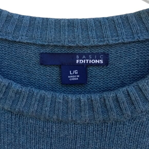 Basic Editions striped cotton sweater size L - Picture 3 of 9